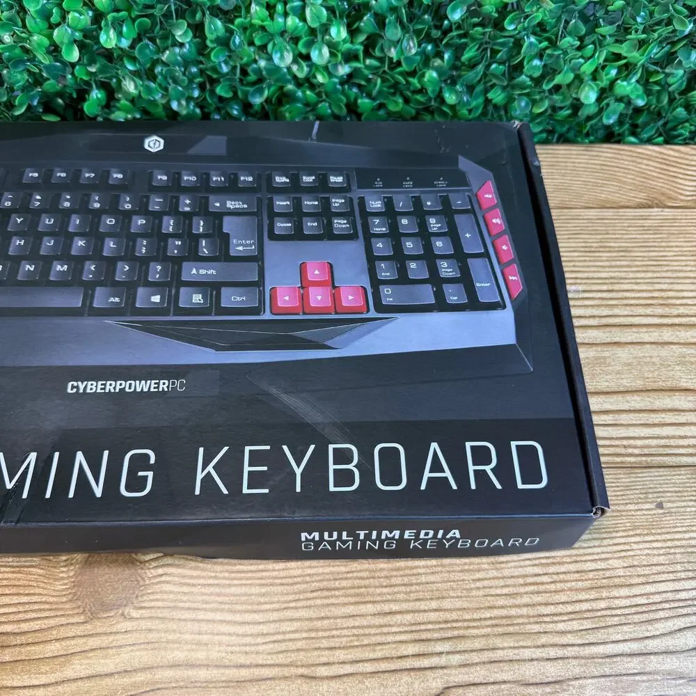 NIB Multimedia Gaming Key Board CyberpowerPc Quick Access Multimedia Keys